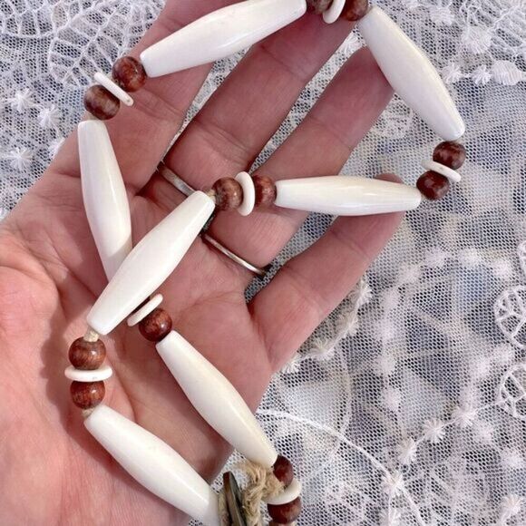 Vintage Hairpipe Surfer’s Necklace with Penny Clasp Unisex - Picture 3 of 10